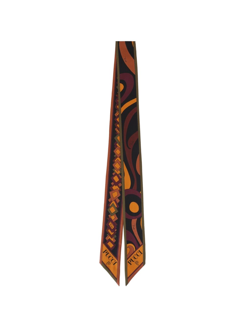 Pucci Printed Silk Foulard Scarf — Burgundy