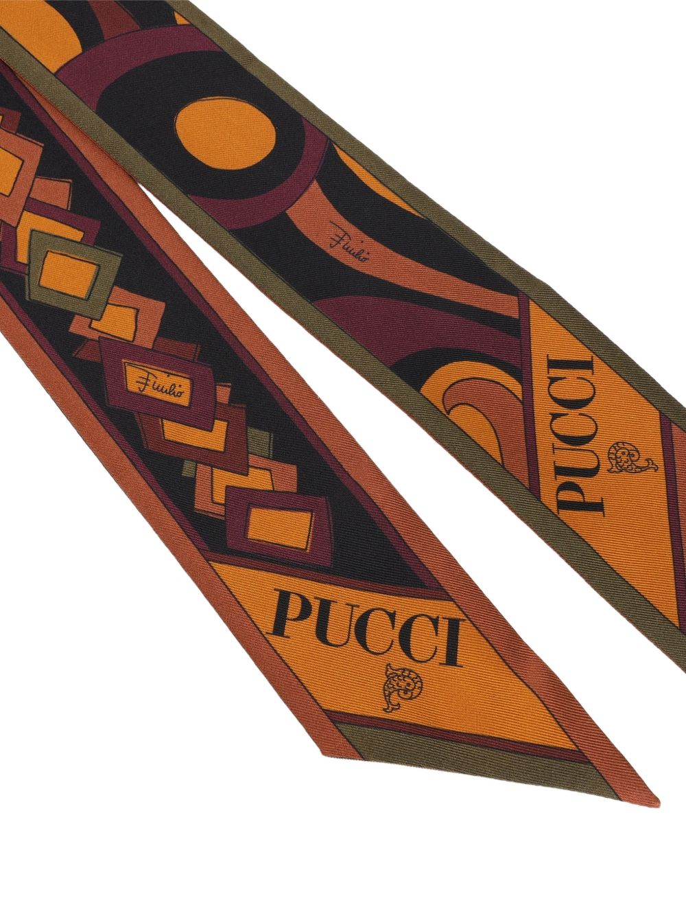 Pucci Printed Silk Foulard Scarf — Burgundy