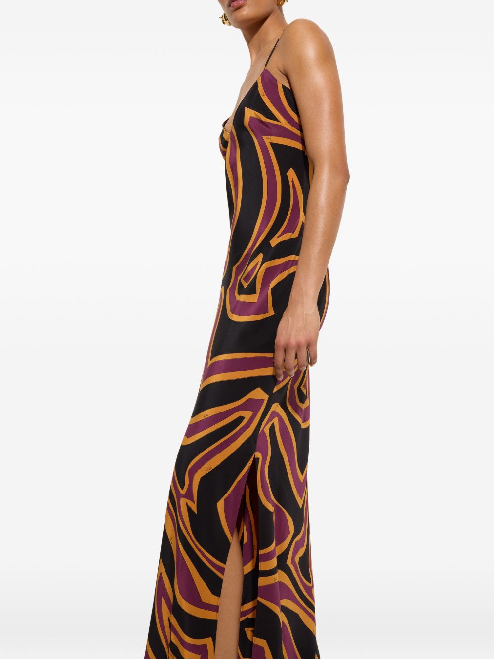 Pucci Silk Abstract Graphic Dress — Black
