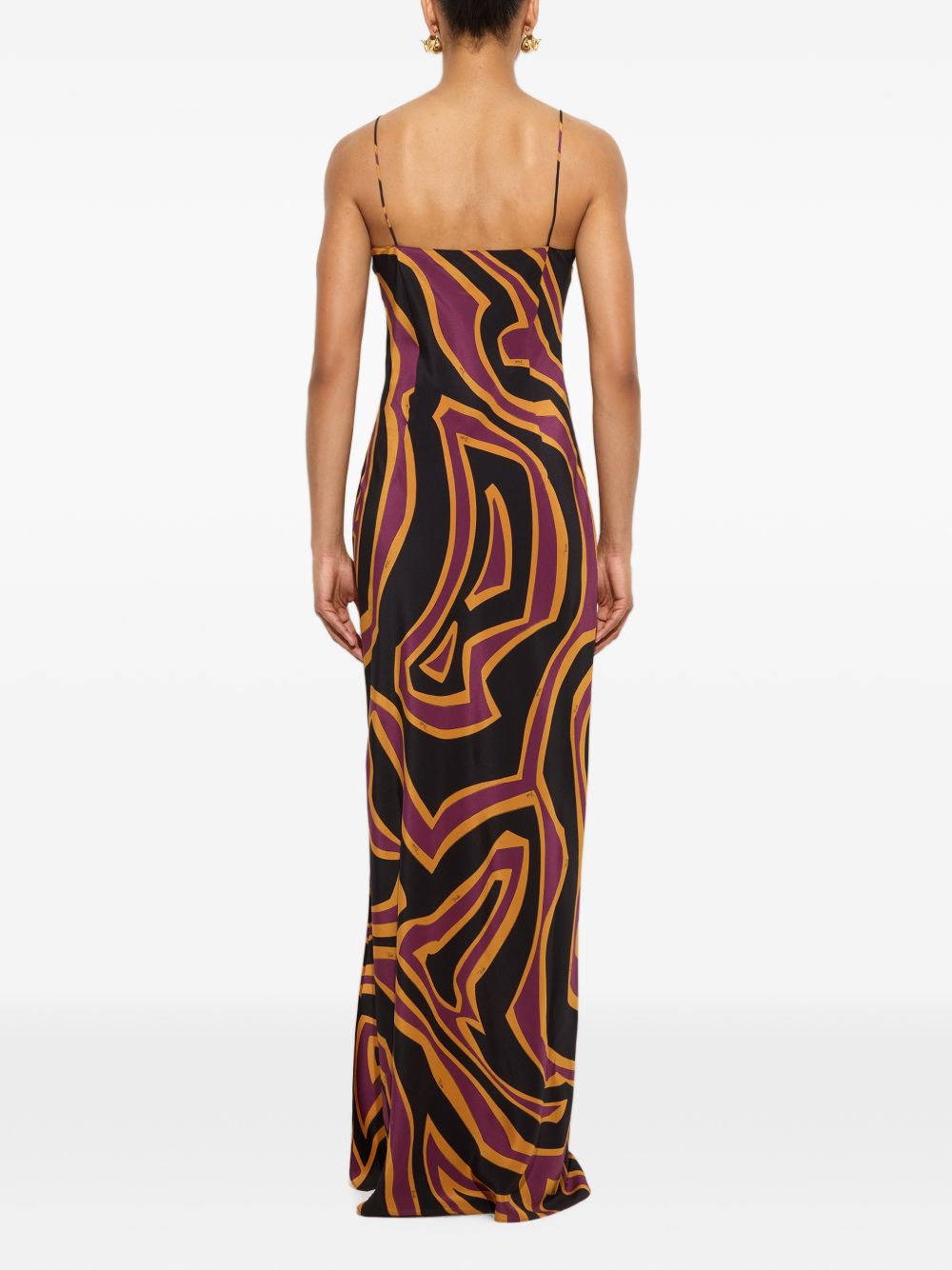 Pucci Silk Abstract Graphic Dress — Black