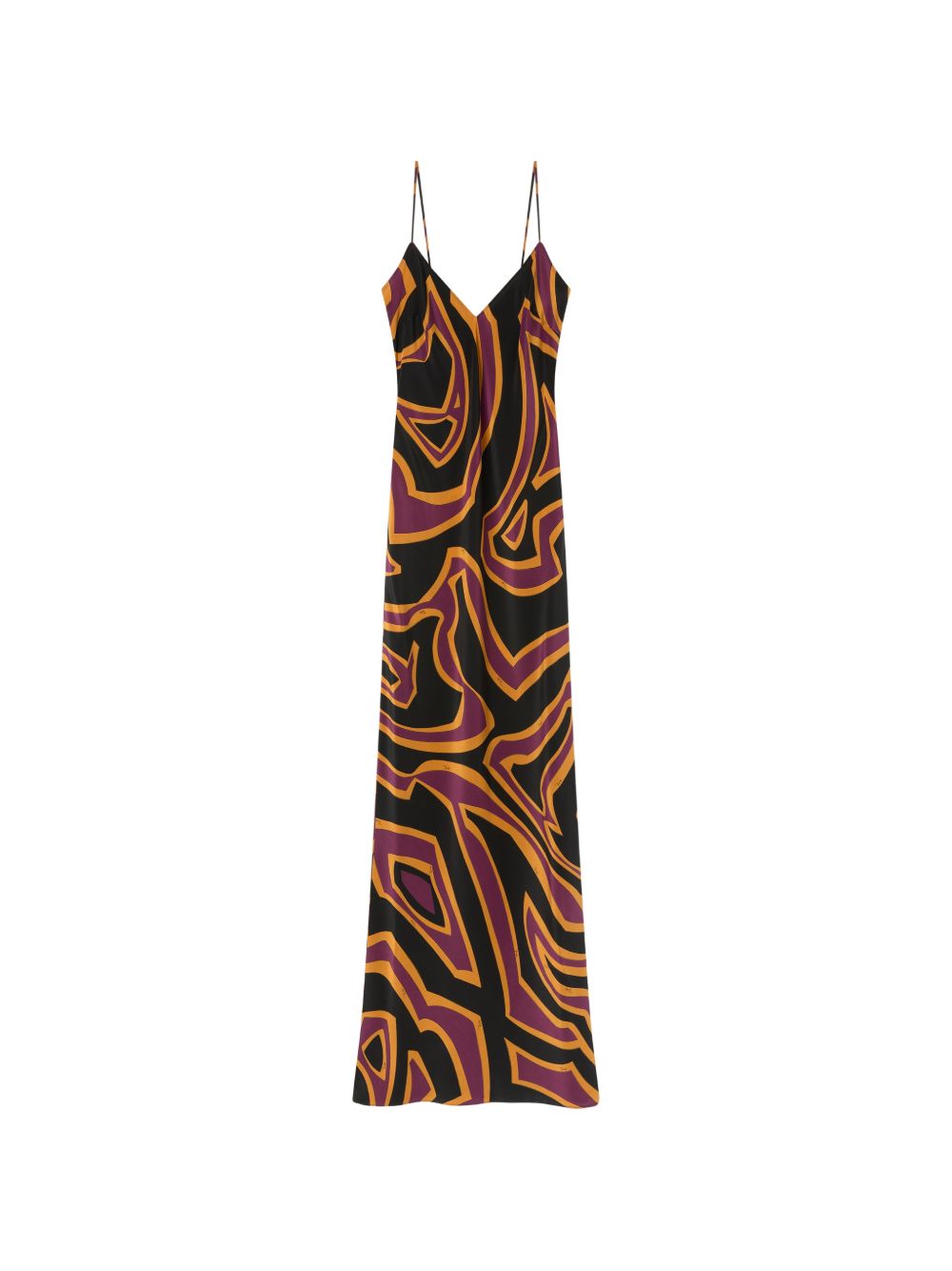 Pucci Silk Abstract Graphic Dress — Black