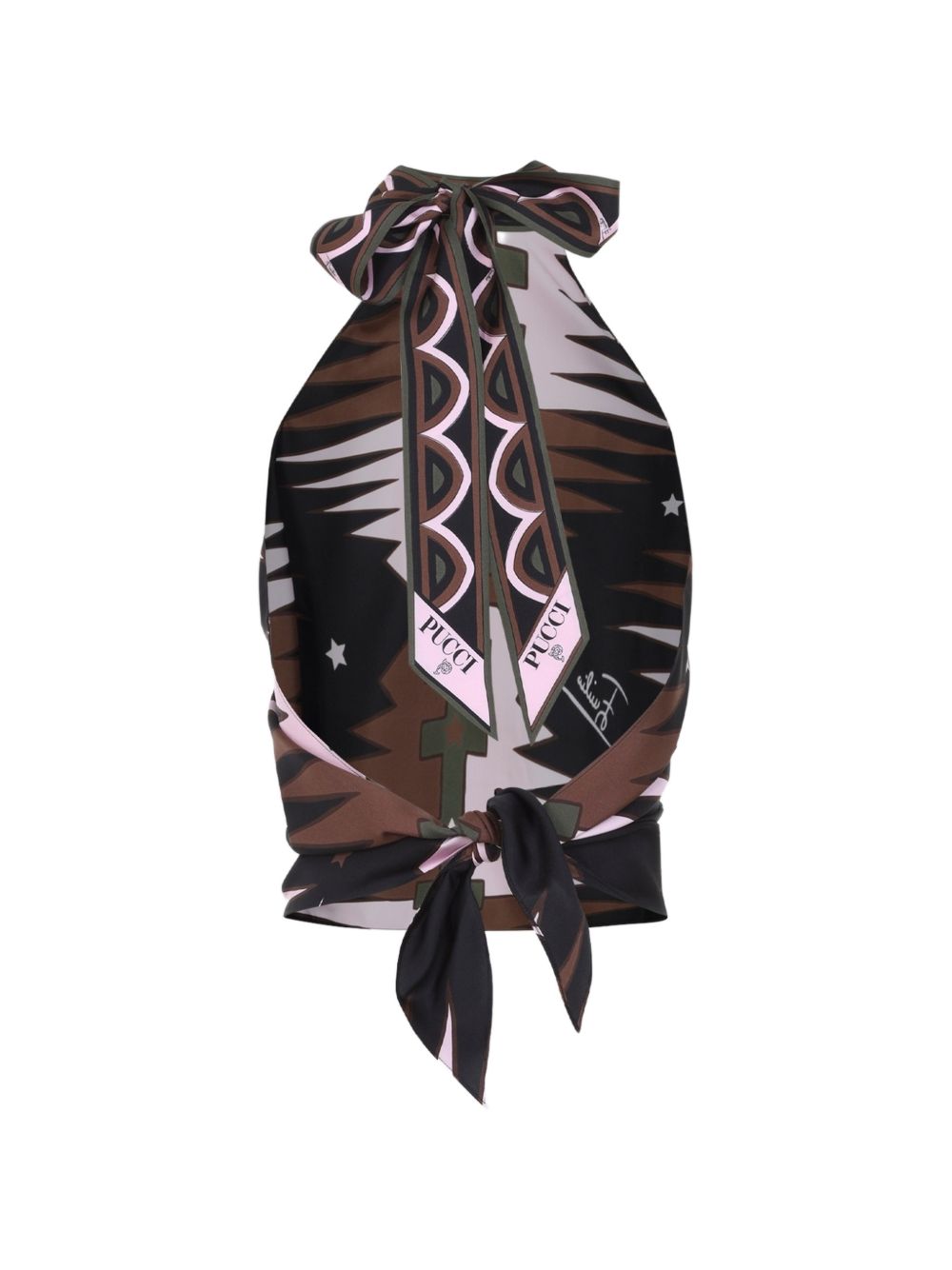 Pucci Printed Silk Tank Top — Pink