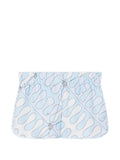 Pucci Silk Bloomer Shorts — Light Blue