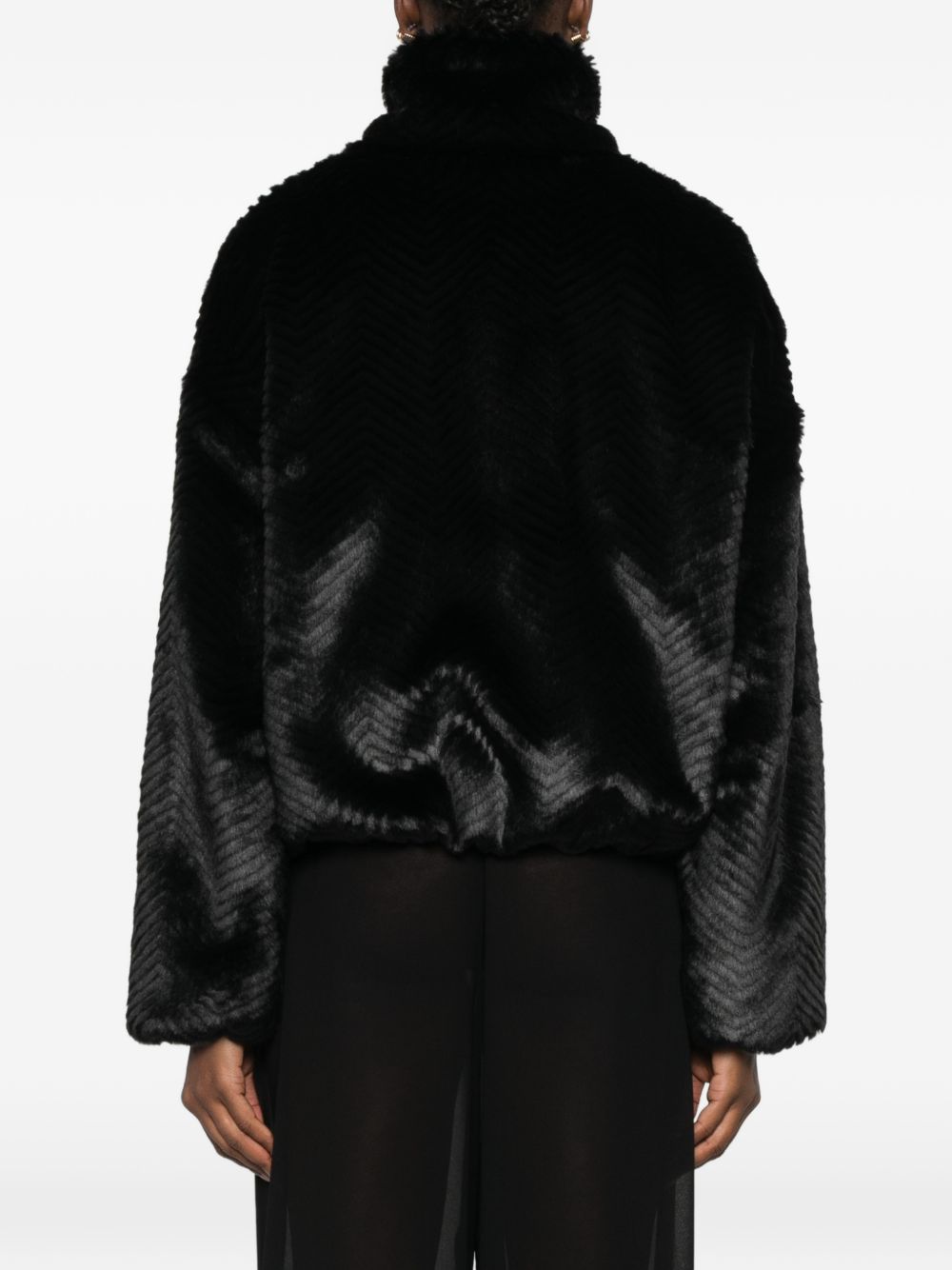 Forte Forte Faux Fur Jacket — Black