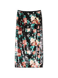 Forte Forte Sequin Floral Skirt — Black