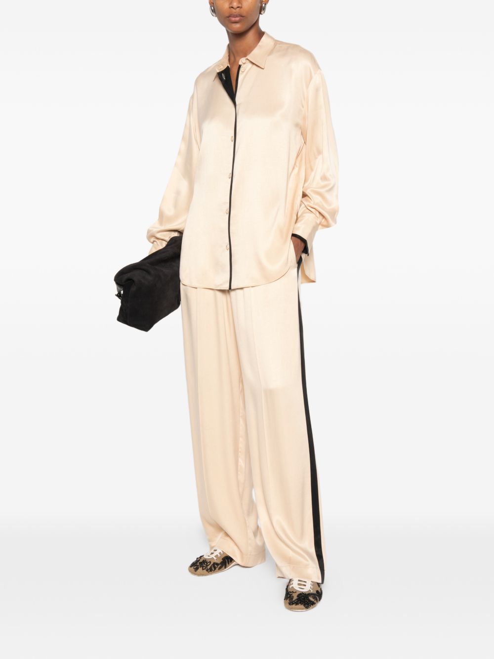 Forte Forte Contrast Trim Shirt — Cream