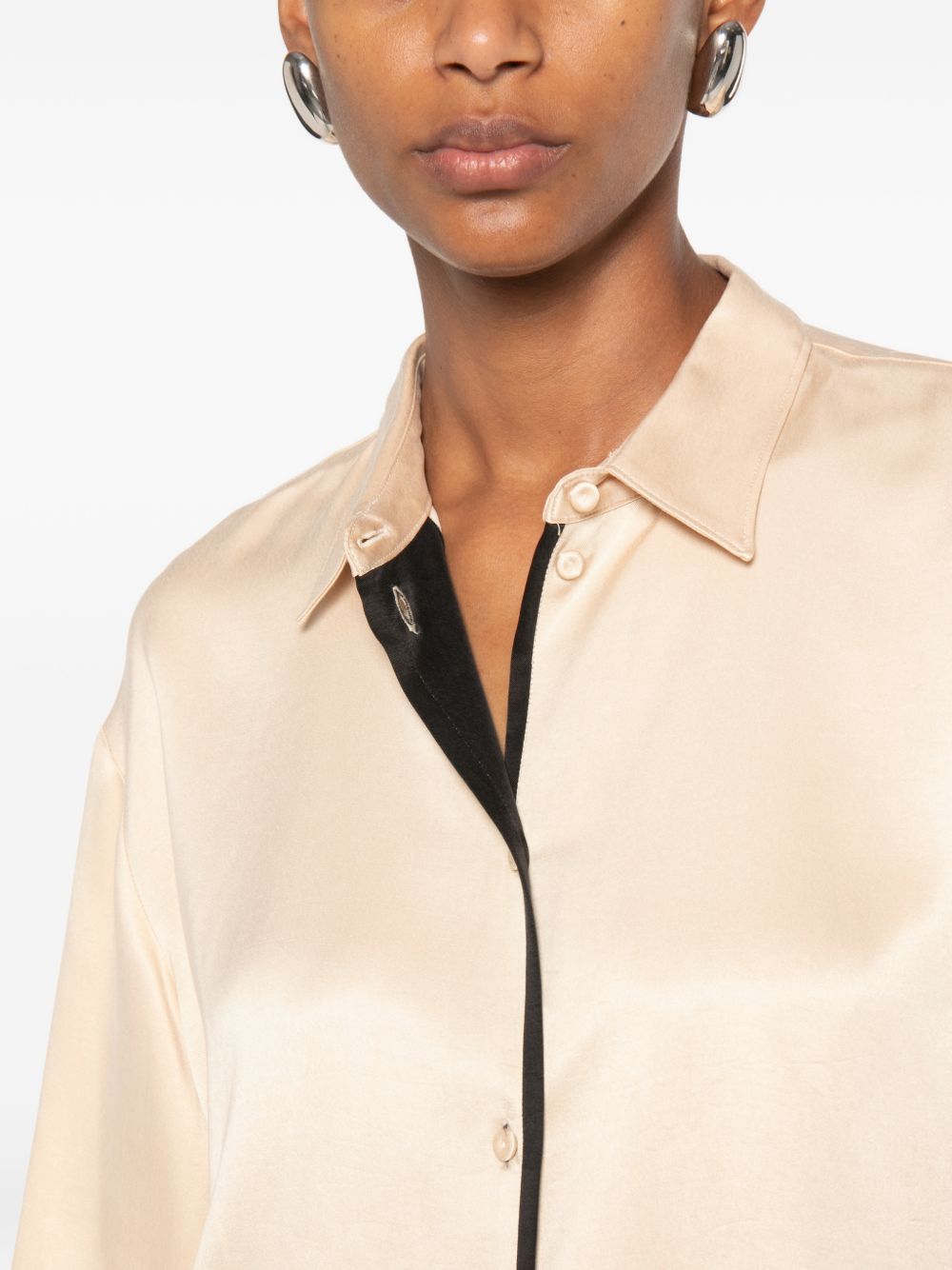 Forte Forte Contrast Trim Shirt — Cream