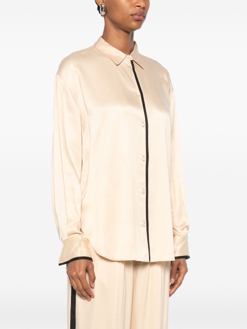 Forte Forte Contrast Trim Shirt — Cream