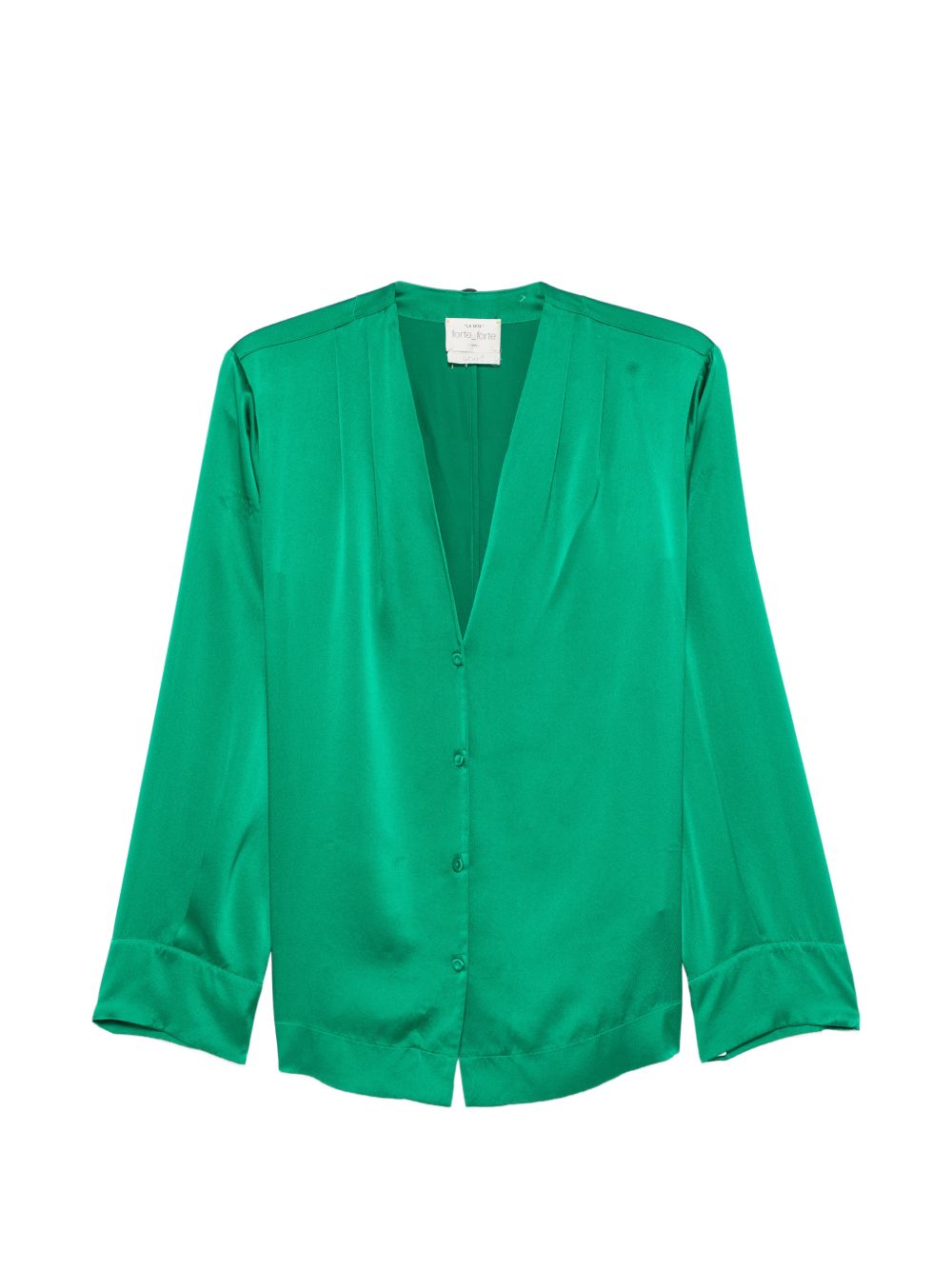 Forte Forte Silk Satin Shirt — Green