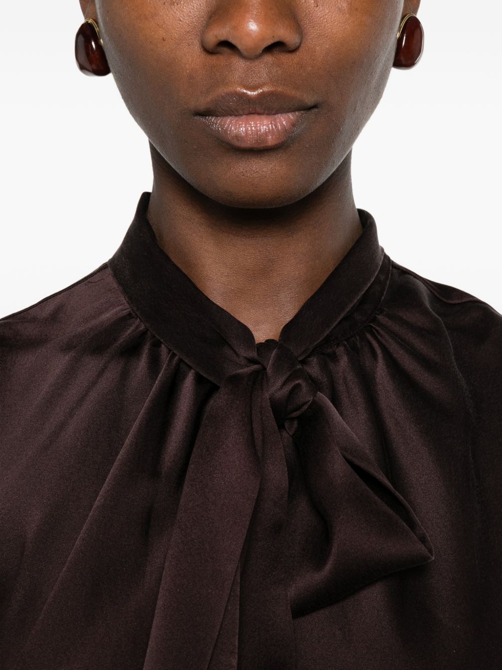 Forte Forte Silk Tunic — Burgundy