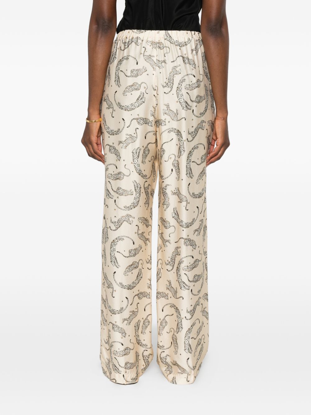 Forte Forte Paisley-Printed Drawstring Trousers — Cream