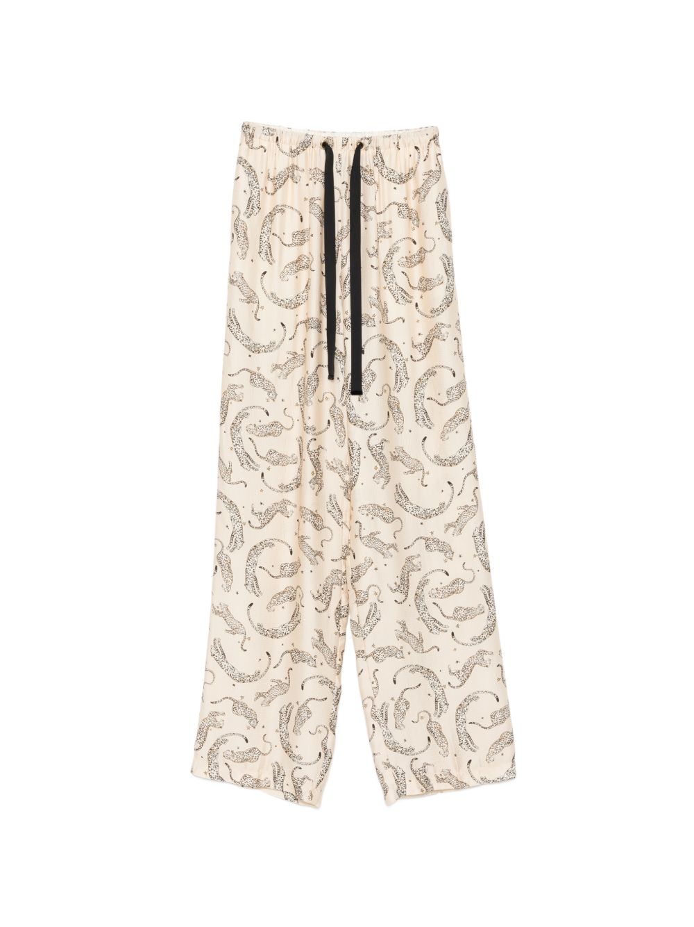 Forte Forte Paisley-Printed Drawstring Trousers — Cream