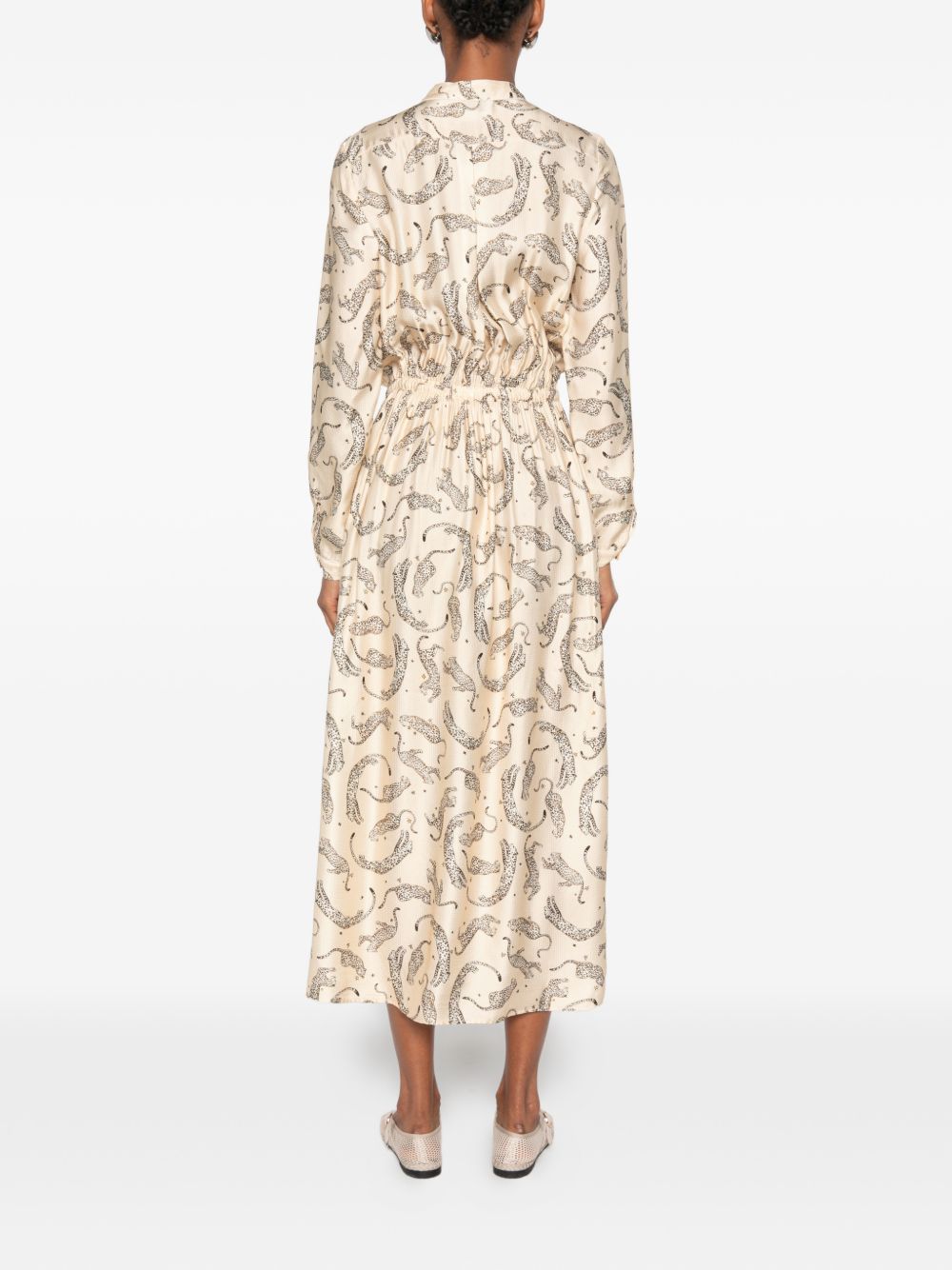 Forte Forte Paisley-Print Long Dress — Cream