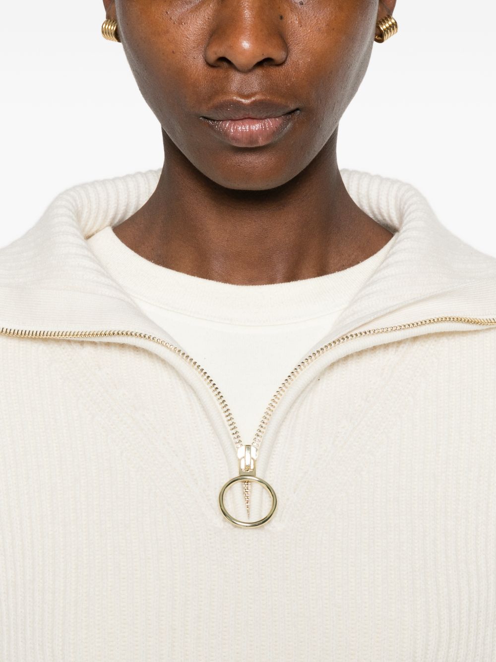 Forte Forte Wool-Cashmere Blend Sweater — White