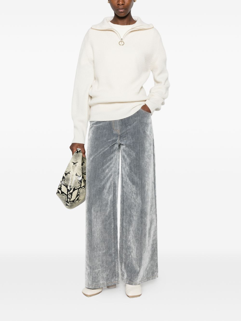 Forte Forte Wool-Cashmere Blend Sweater — White