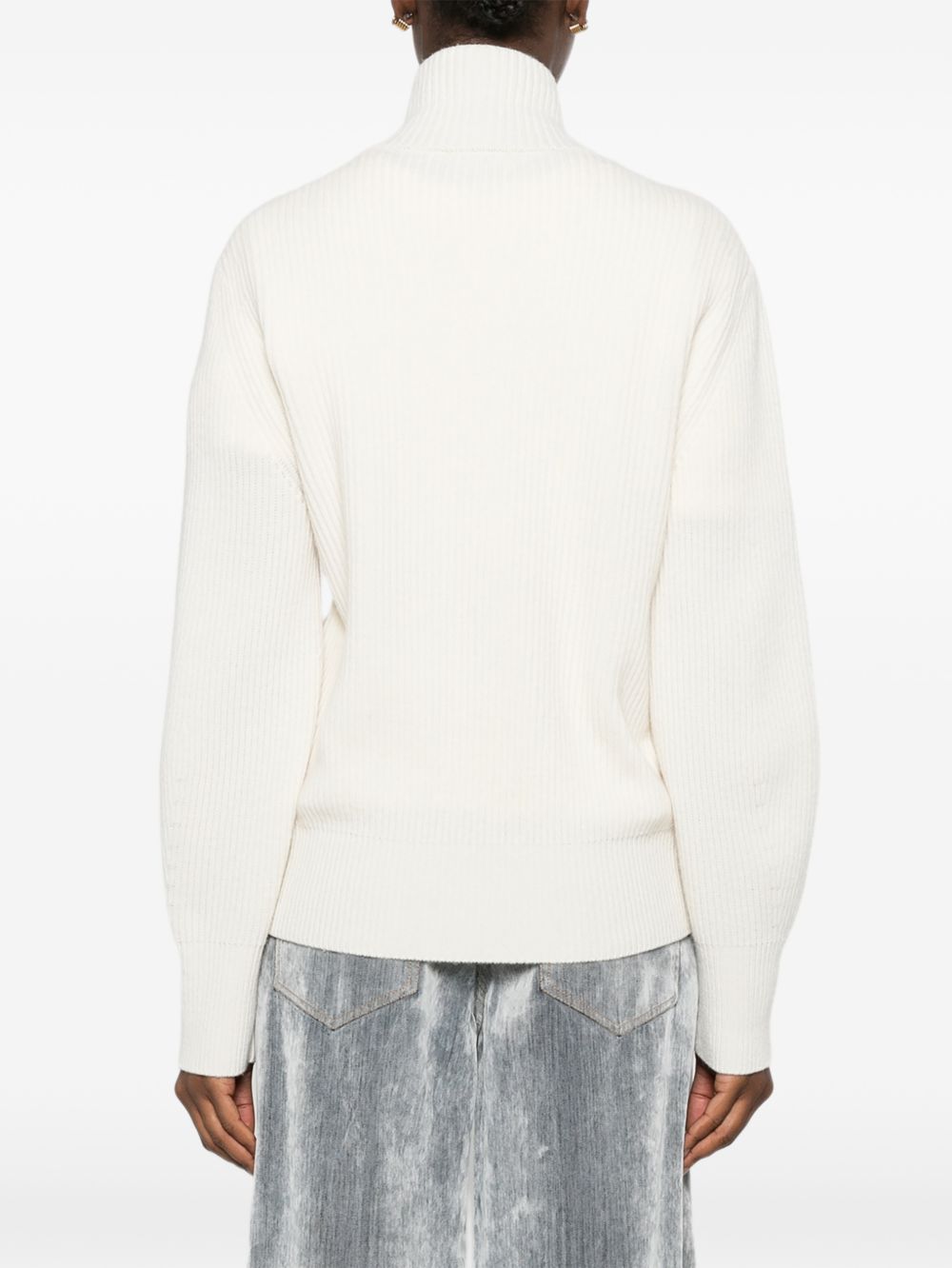 Forte Forte Wool-Cashmere Blend Sweater — White