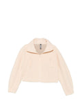 Adidas By Stella McCartney Teddy Texture Zip-Up Sweatshirt — Beige