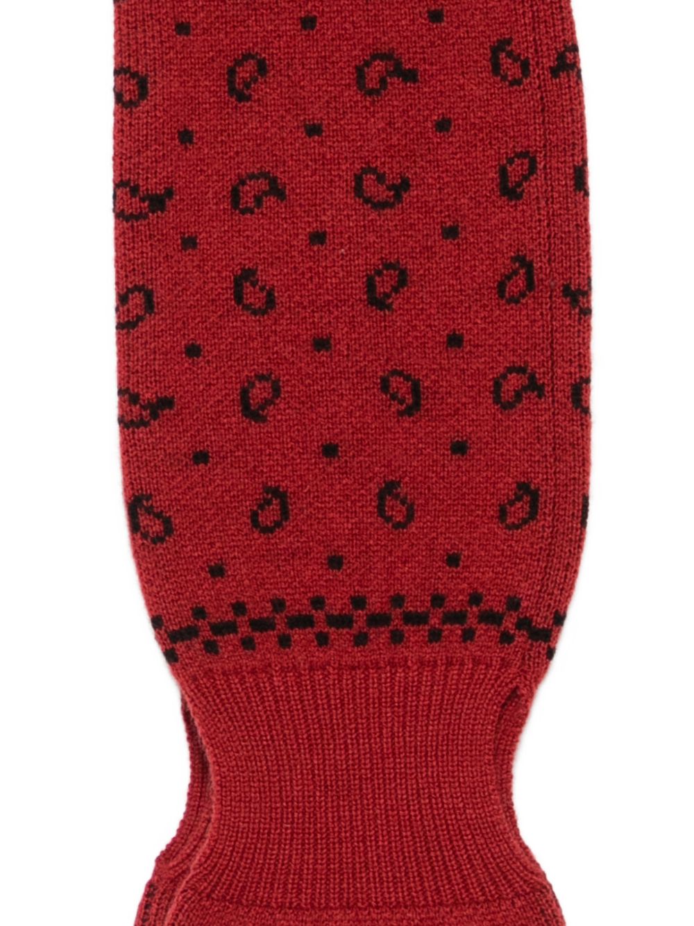 GUEST IN RESIDENCE Intarsia Paisley Knit Scarf — Bordeaux