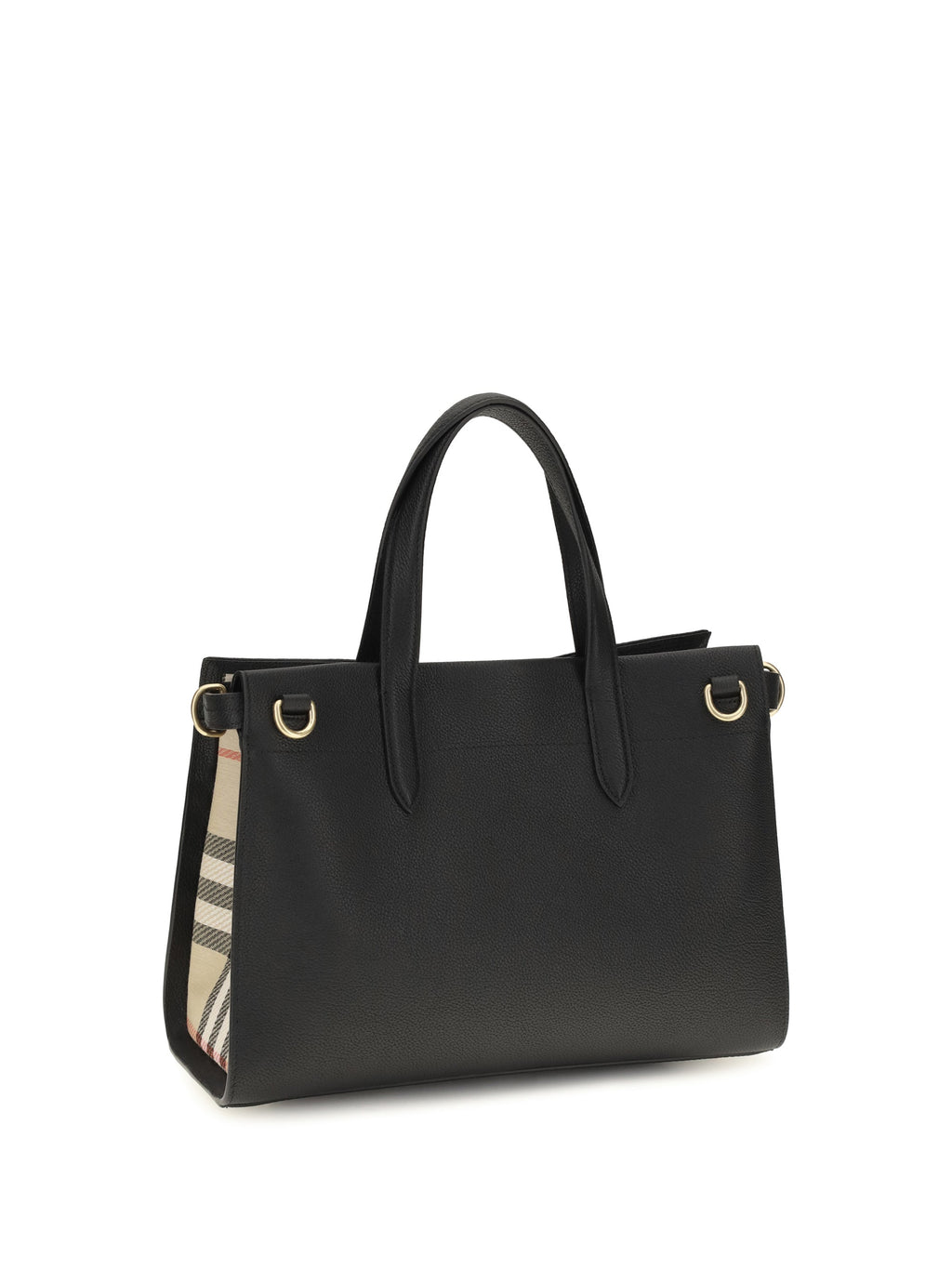 Burberry Cotswolds Check Tote Bag — Black