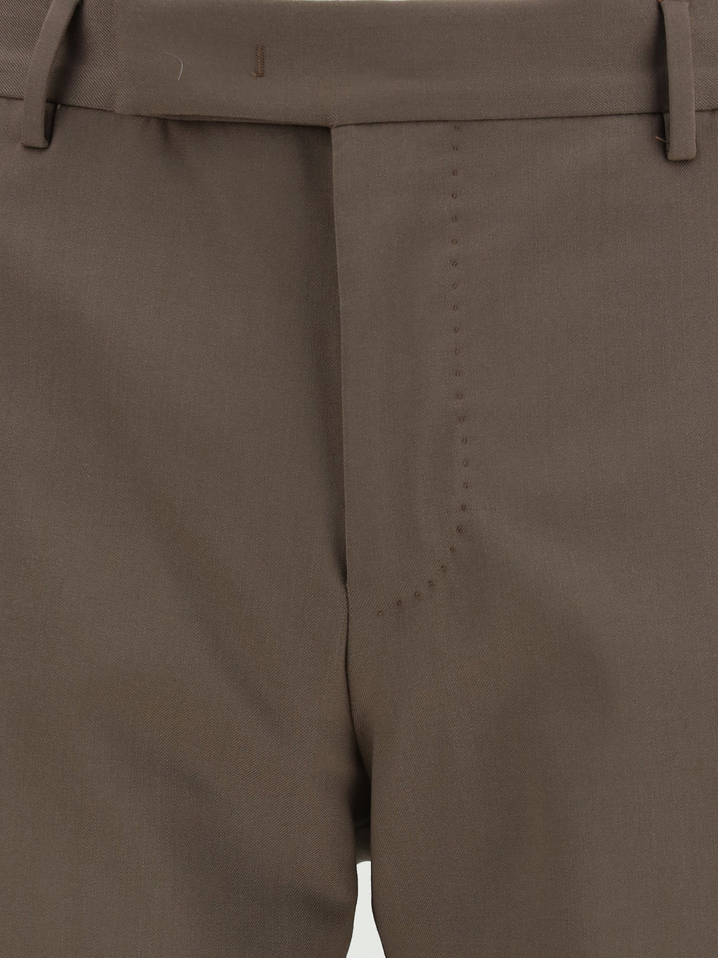 Pt Torino Stretch Virgin Wool Trousers — Brown
