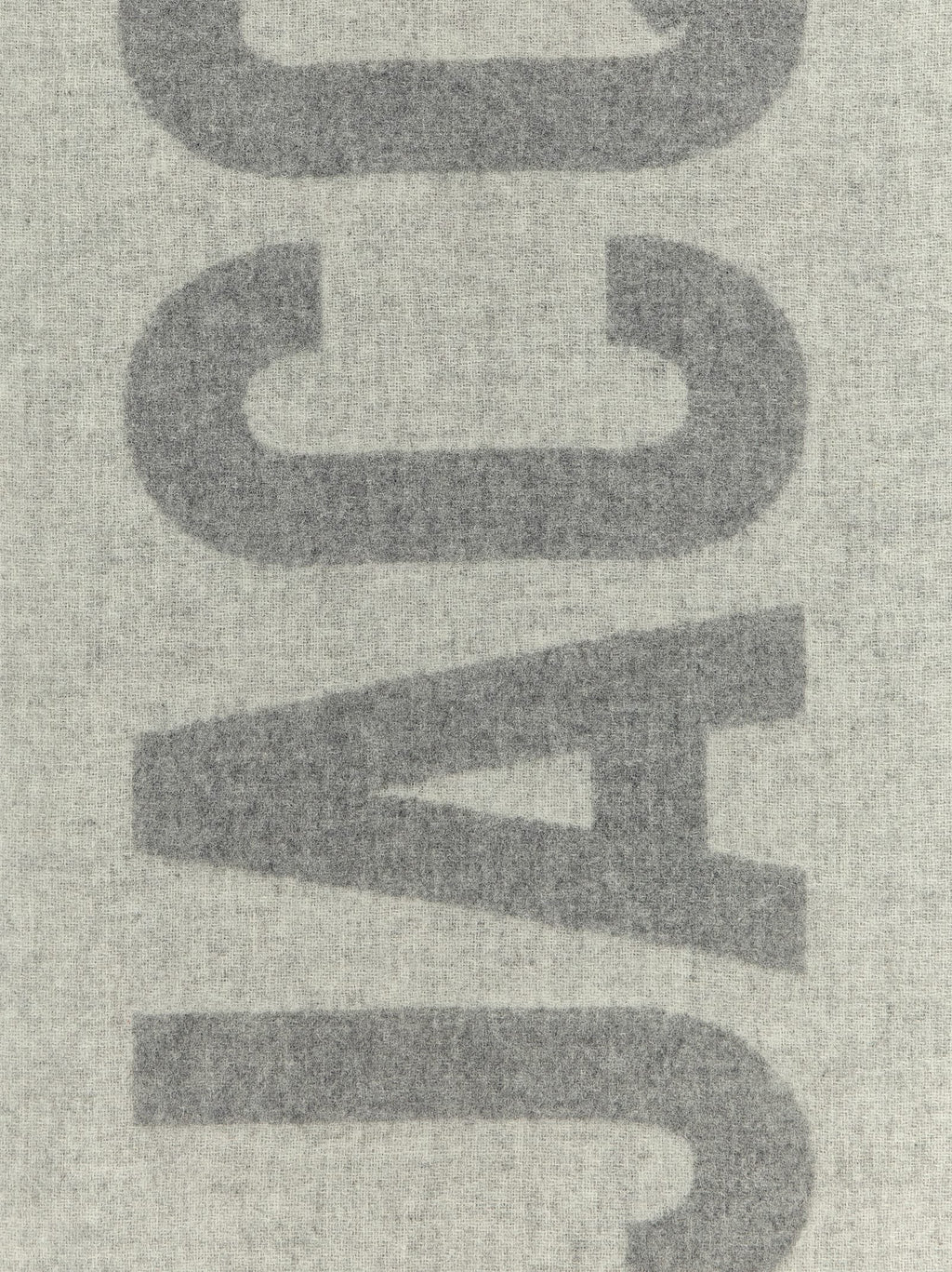 Jacquemus Intarsia Logo Virgin Wool Scarf — Cream