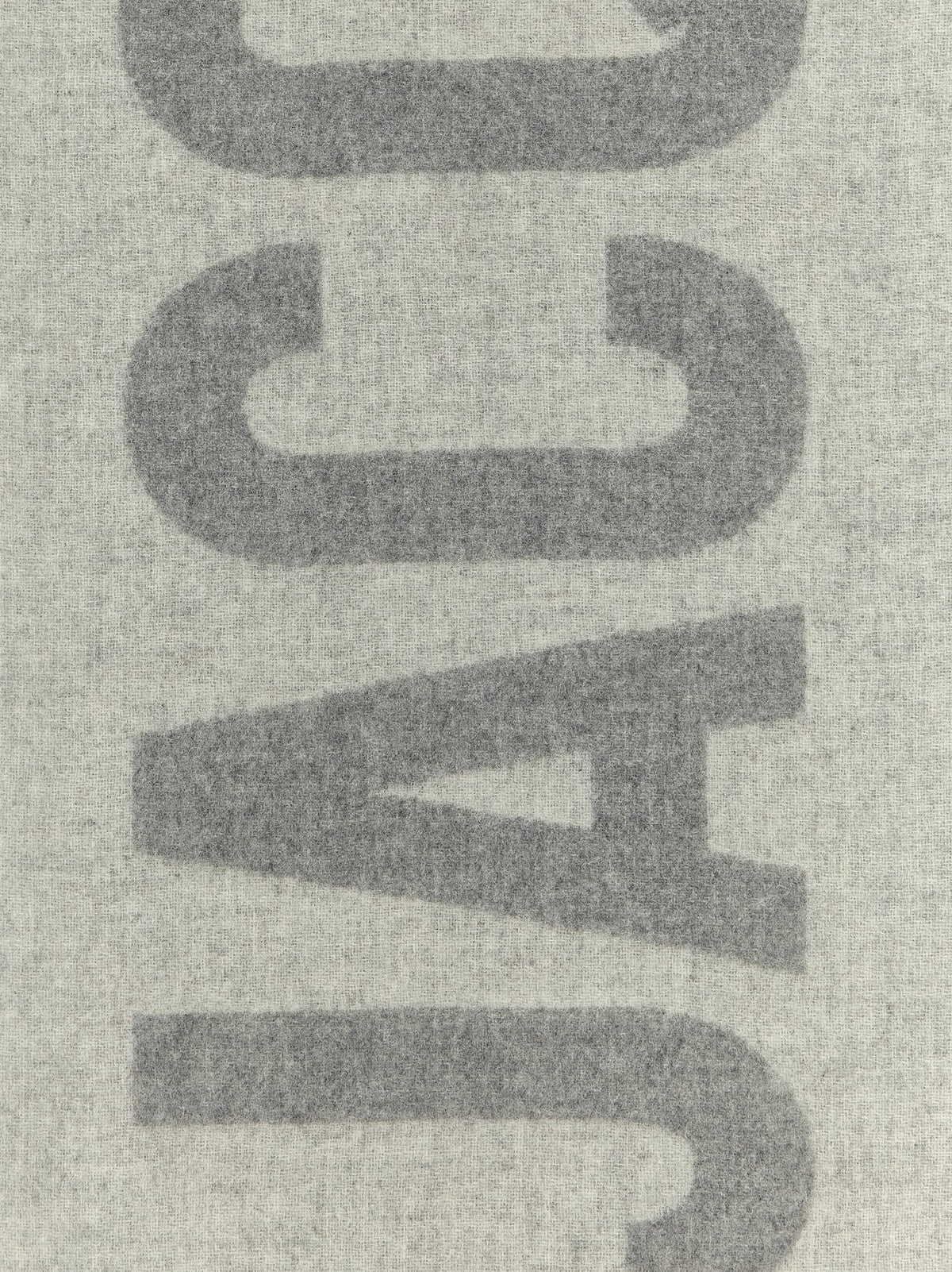 Jacquemus Intarsia Logo Virgin Wool Scarf — Cream