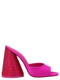 The Attico Sequin-Embellished Cylindrical Heel Mules — Pink