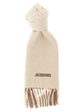 Jacquemus Alpaca Wool Degradé Scarf — Cream