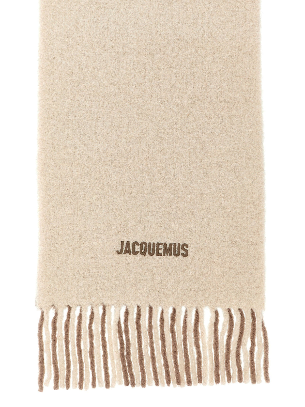 Jacquemus Alpaca Wool Degradé Scarf — Cream
