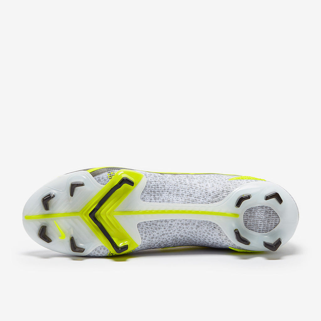 Nike Mercurial Superfly VIII Elite FG - White/Black-Metallic Silver-Volt