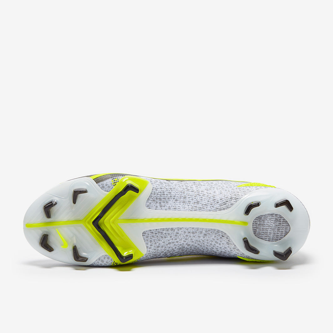 Nike Mercurial Superfly VIII Elite FG - White/Black-Metallic Silver-Volt