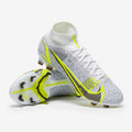 Nike Mercurial Superfly VIII Elite FG - White/Black-Metallic Silver-Volt