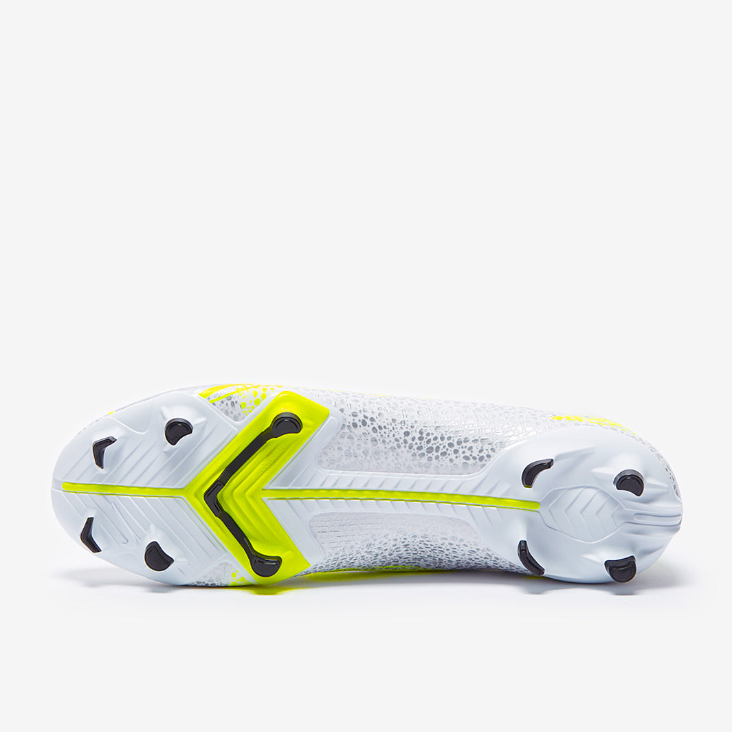 Nike Mercurial Superfly VIII Academy FG/MG - White/Black-Metallic Silver-Volt