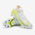 Nike Mercurial Superfly VIII Academy FG/MG - White/Black-Metallic Silver-Volt