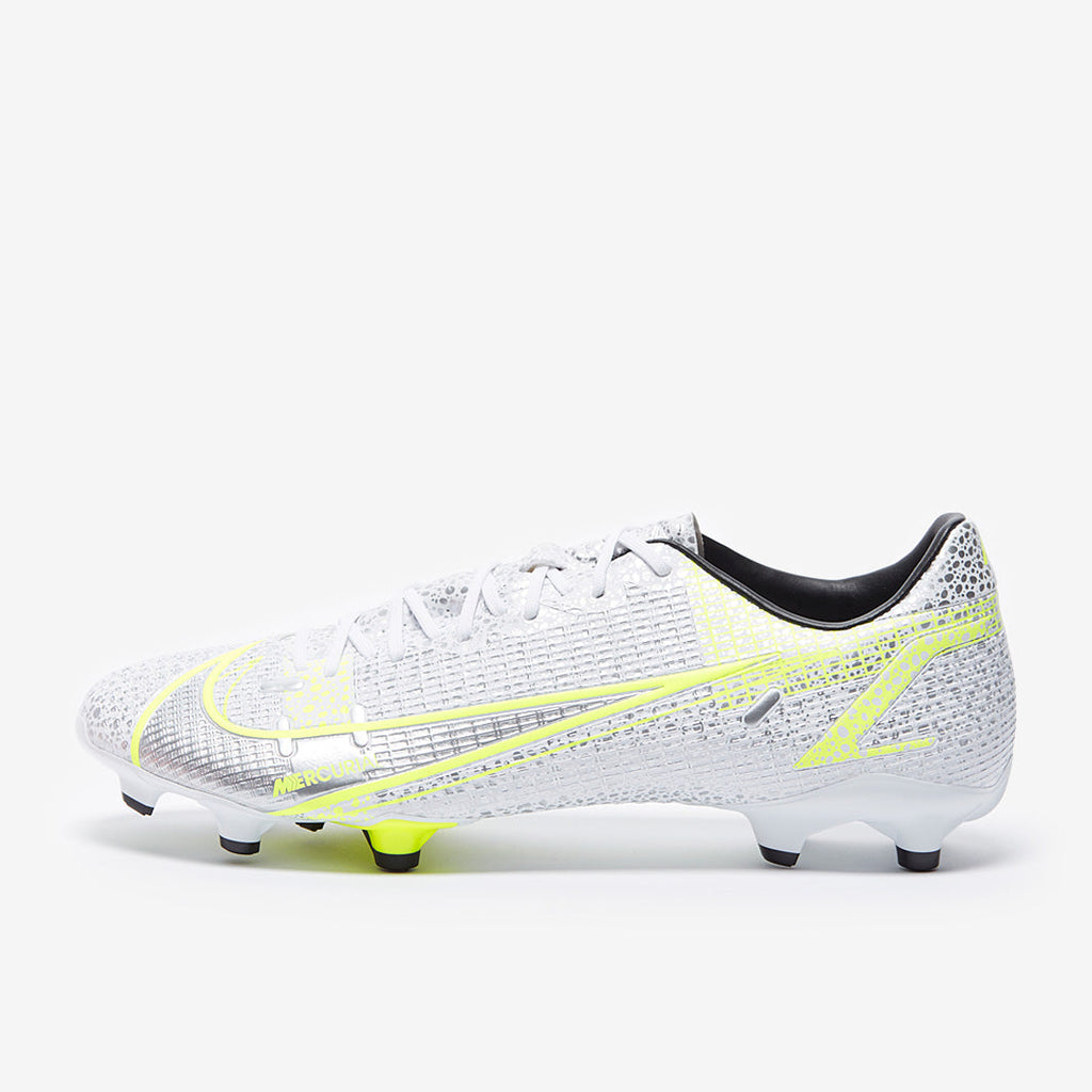 Nike Mercurial Vapor XIV Academy FG/MG - White/Black-Metallic Silver-Volt
