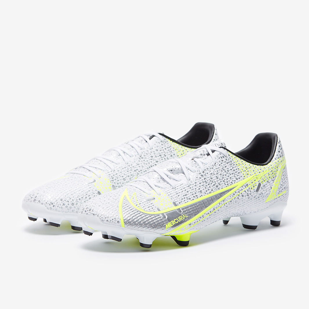 Nike Mercurial Vapor XIV Academy FG/MG - White/Black-Metallic Silver-Volt