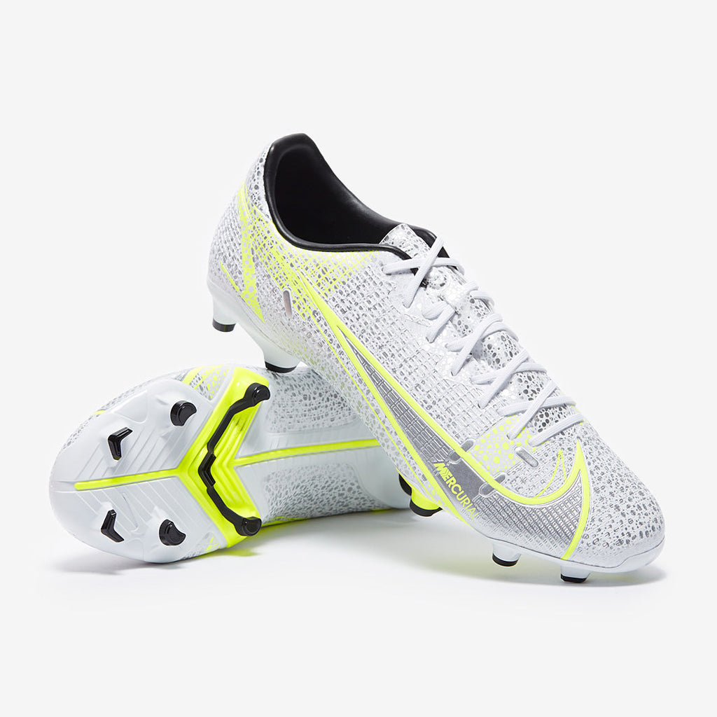 Nike Mercurial Vapor XIV Academy FG/MG - White/Black-Metallic Silver-Volt