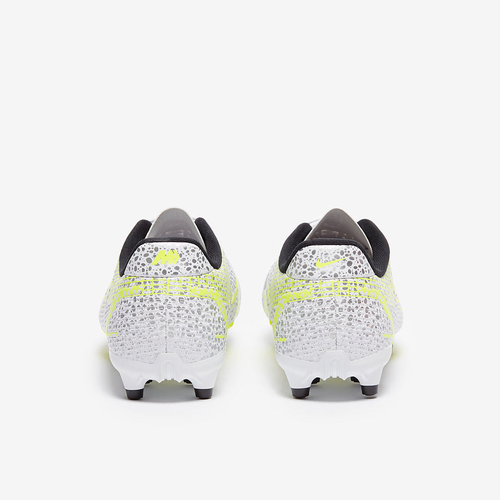 Nike Kids Mercurial Vapor XIV Academy FG/MG - White/Black-Metallic Silver-Volt