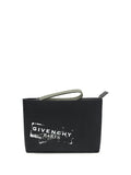Givenchy Logo-Print Cotton Pouch — Black