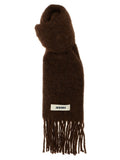 Jacquemus Alpaca & Mohair Blend Scarf — Brown