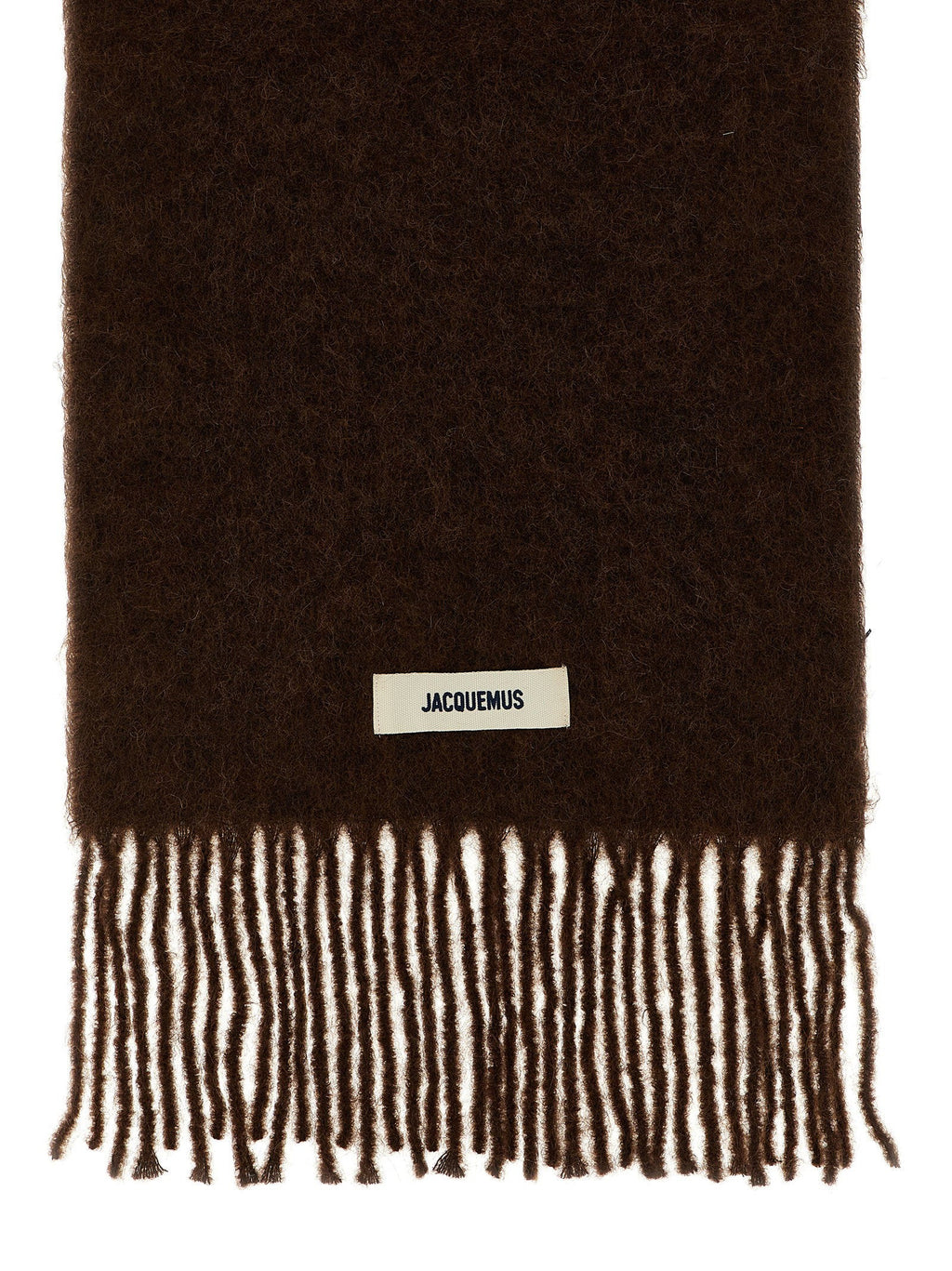 Jacquemus Alpaca & Mohair Blend Scarf — Brown