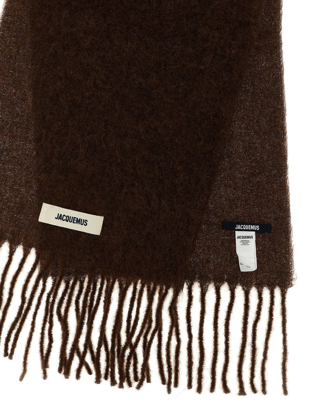 Jacquemus Alpaca & Mohair Blend Scarf — Brown