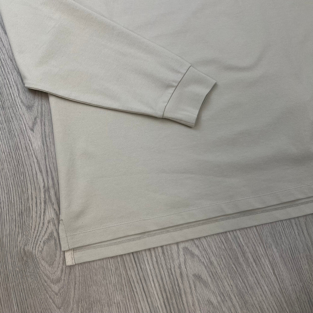 CP Company Piquet Polo Shirt - Silver Birch