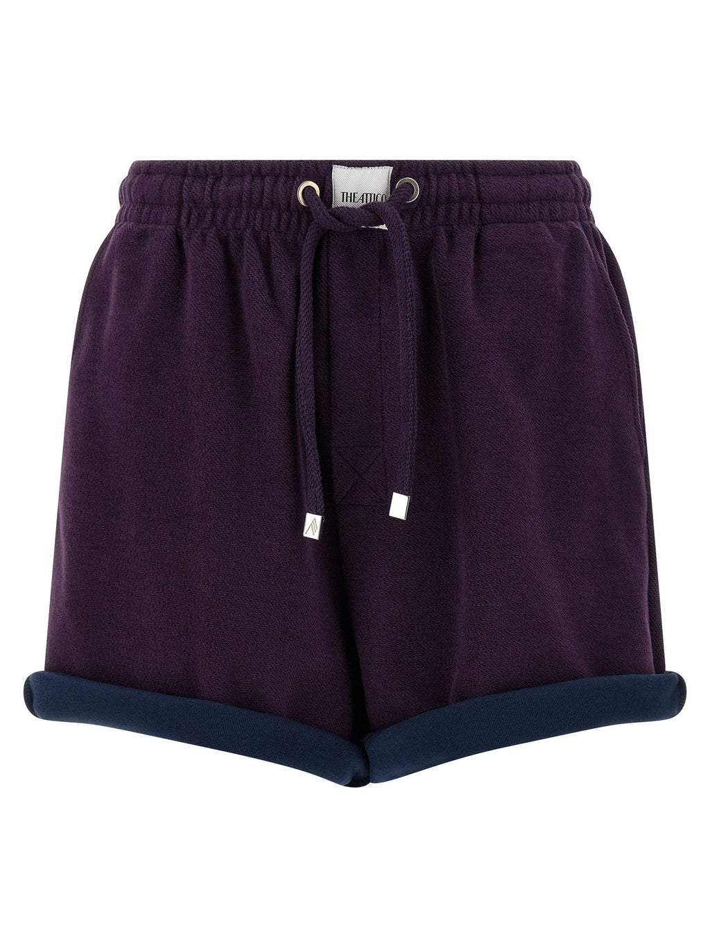 The Attico Double-Fleece Shorts — Purple