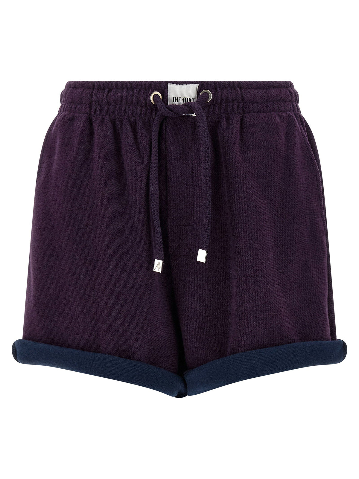 The Attico Double-Fleece Shorts — Purple