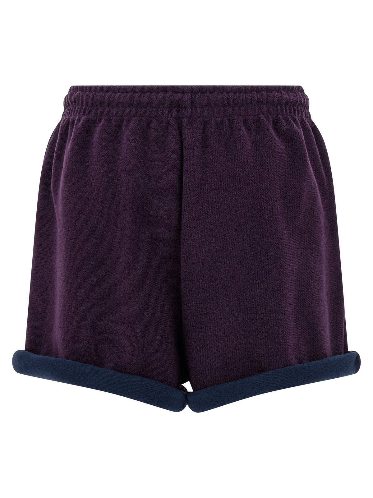 The Attico Double-Fleece Shorts — Purple