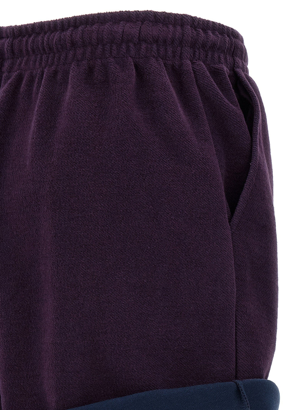 The Attico Double-Fleece Shorts — Purple