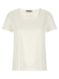 Max Mara 'S Embroidered Cotton Jersey T-Shirt — Cream