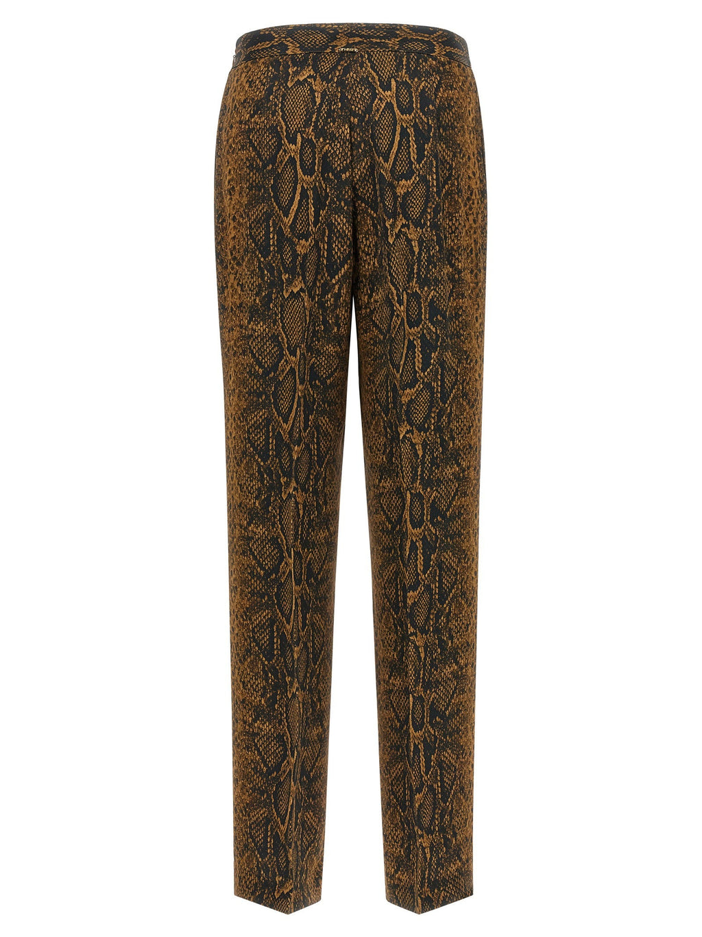 Twin Set Python Print Trousers — Camel