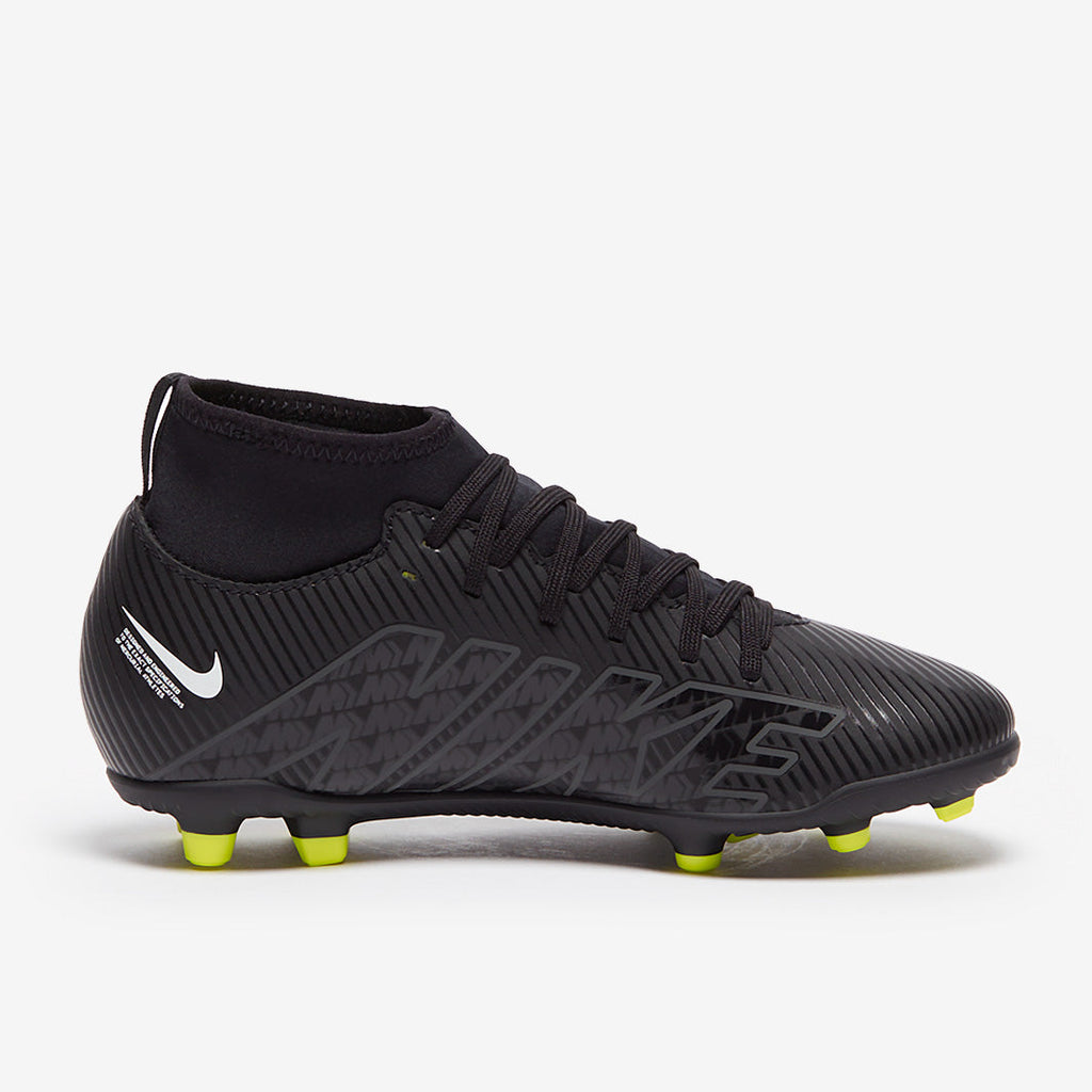 Nike Kids Mercurial Superfly IX Club FG/MG - Black/Dk Smoke Grey/Summit White/Volt